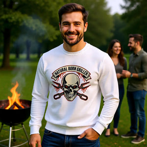 💀🔥 Natural Born Griller – Premium Sweatshirt MarketPrint