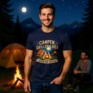 🏕️🔥🍺 Campen, Grillen & Bier – Premium T-Shirt MarketPrint