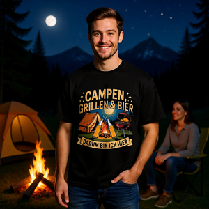 🏕️🔥🍺 Campen, Grillen & Bier – Oversized Shirt MarketPrint