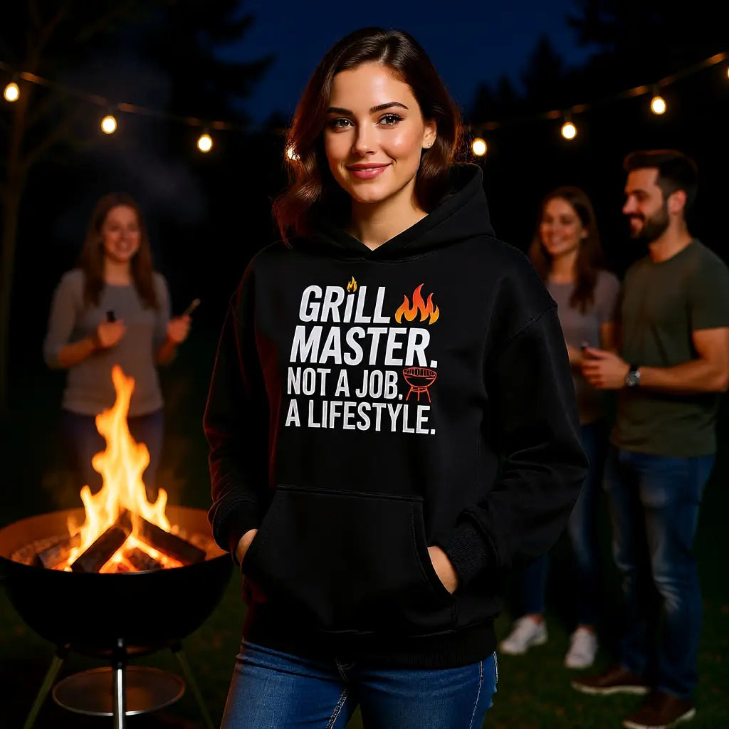 🔥👑 Grill Master. Not a Job. A Lifestyle. – Oversized Hoodie MarketPrint
