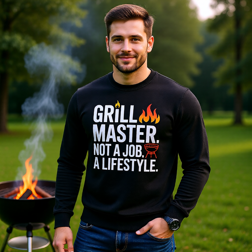 🔥👑 Grill Master. Not a Job. A Lifestyle. – Premium Sweatshirt MarketPrint