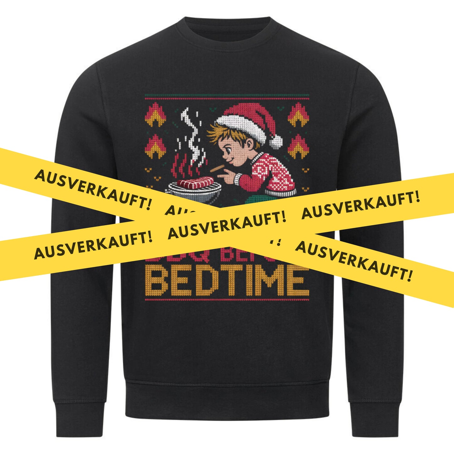 🔥 BBQ Before Bedtime – Ugly BBQ Christmas Sweatshirt MarketPrint