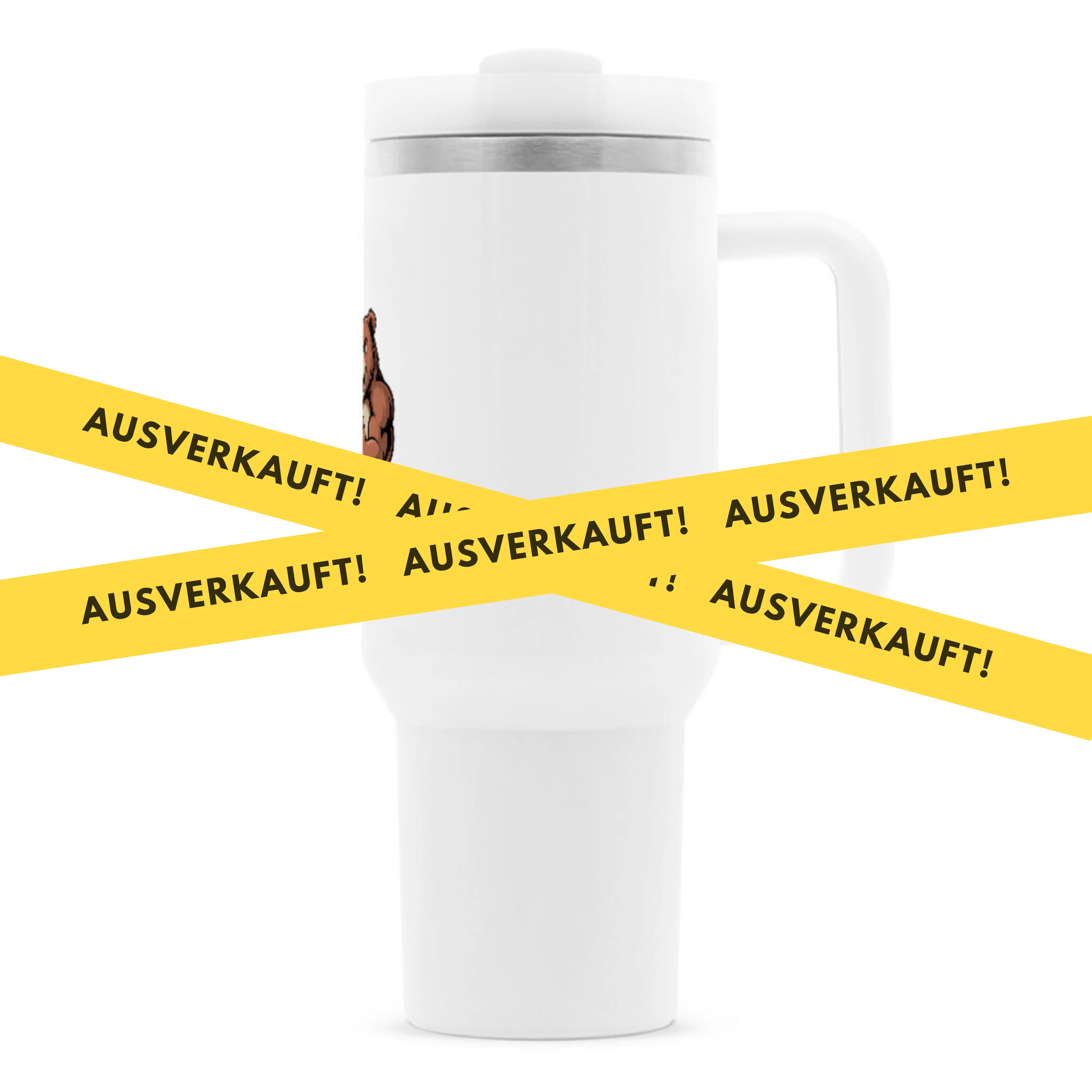 🧸 BÄRENSTARK – Powered by Kaffee | Thermobecher 1200 ml MarketPrint