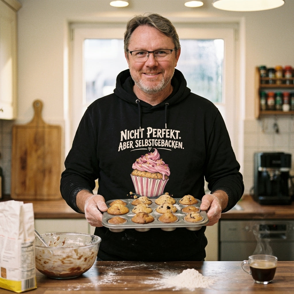 Nicht perfekt. Aber selbstgebacken. – Cupcake Backen Premium Hoodie