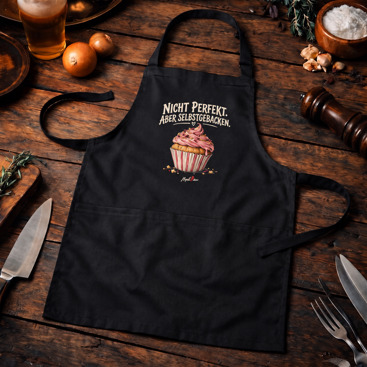 Nicht perfekt. Aber selbstgebacken. – Cupcake Backen Backschürze