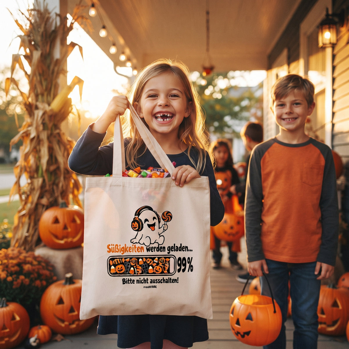 Süßigkeiten werden geladen - Lustige Trick or Treat Tasche