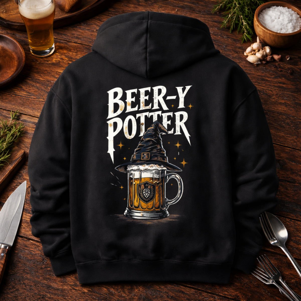 Beer-Y-Potter - Oversized Streetware Hoodie – Meatware Detailansicht
