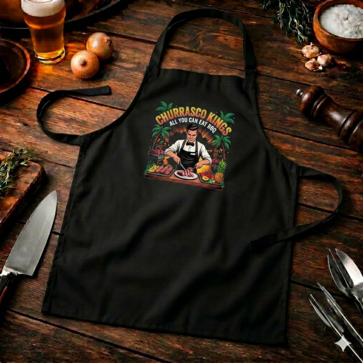 Churrasco Kings Grillschürze – All You Can Eat BBQ | Profi-Latzschürze – Meatware Produktfoto