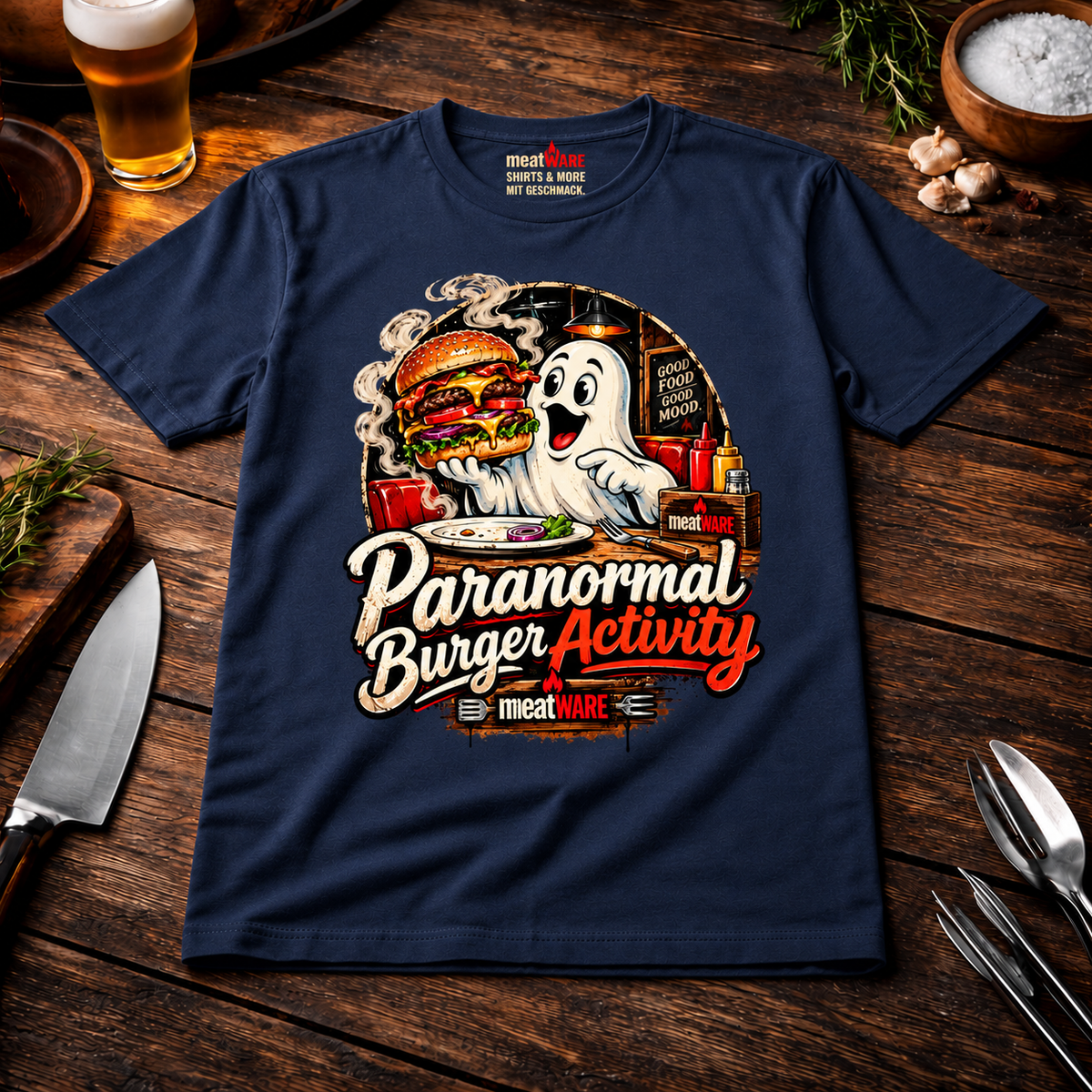 Paranormal Burger Activity – Lustiges Halloween Fast Food Premium T-Shirt