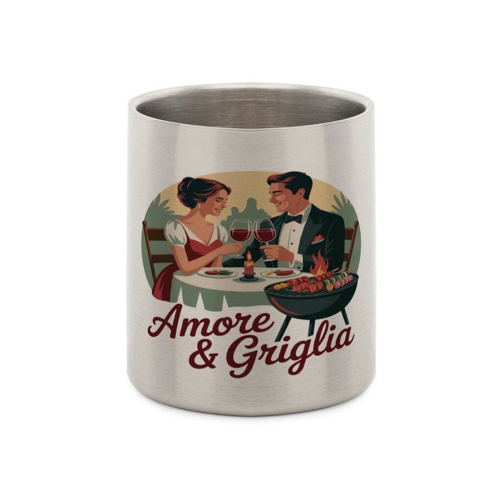 Amore & Griglia - Edelstahl - Tasse mit Karabiner | Mug | Meatware