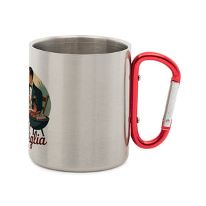 Amore & Griglia - Edelstahl - Tasse mit Karabiner | Mug | Meatware