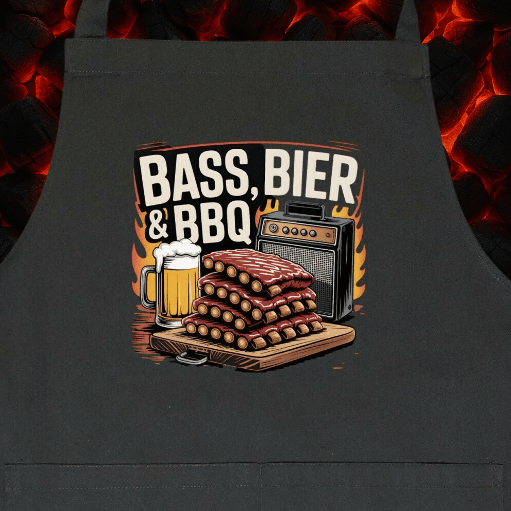 Bass, Bier & BBQ traditionell - Grillschürze | Apron | Meatware