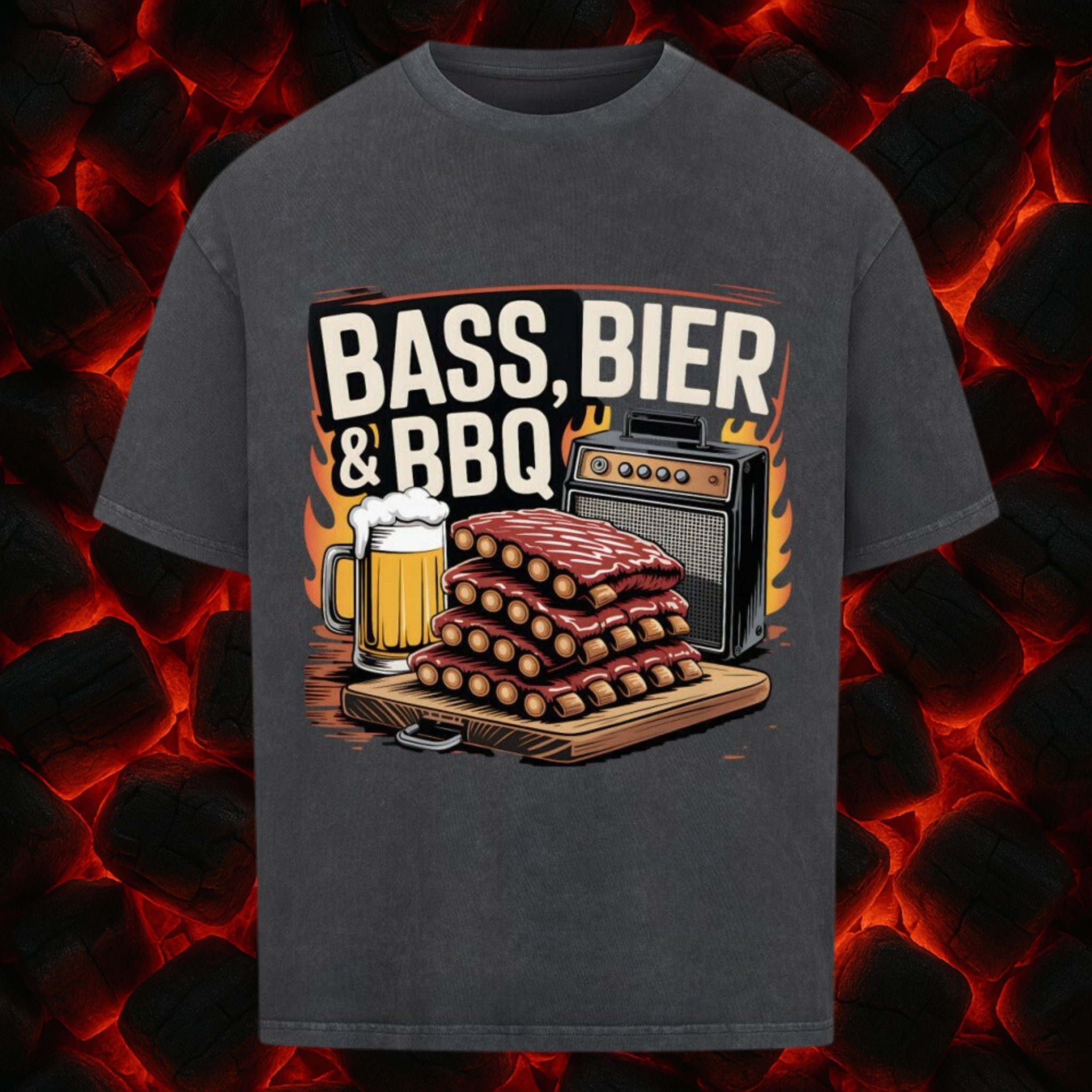 Bass, Bier & BBQ traditionell - VACANCY Oversized Shirt | T-Shirt | Meatware