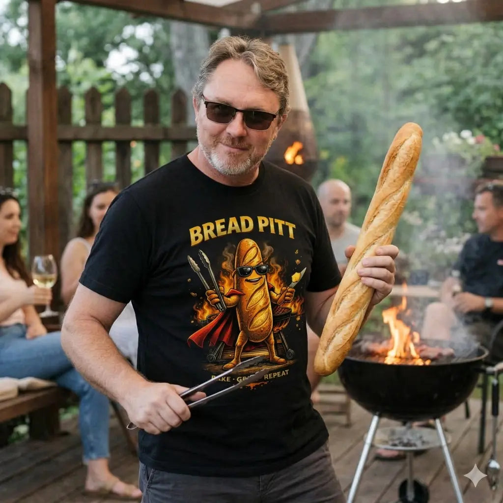 Bread Pitt Premium T-Shirt – Das knusprigste Wortspiel – Meatware Detailansicht