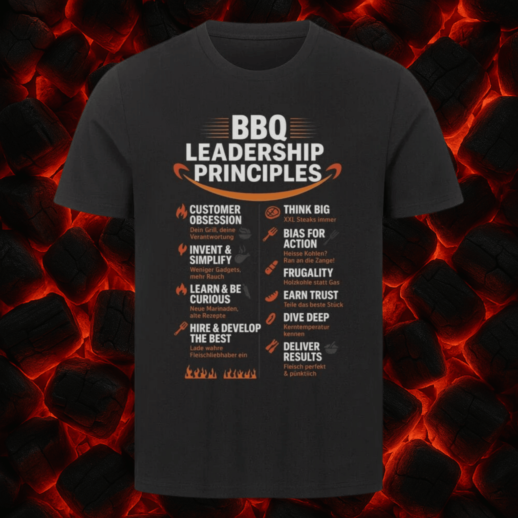 BBQ Leadership Principles - HigherBlanks Premium T-Shirt | T-Shirt | Meatware