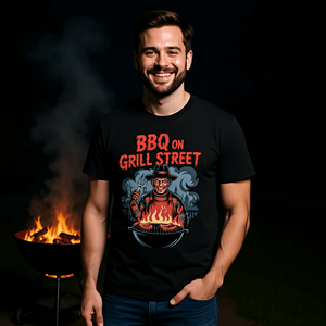 BBQ on Grill Street - HigherBlanks Premium T-Shirt | T-Shirt | Meatware