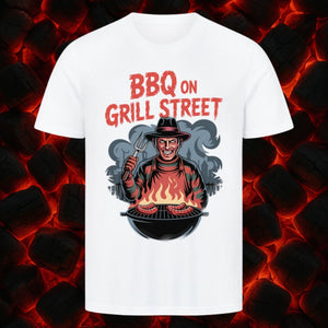 BBQ on Grill Street - HigherBlanks Premium T-Shirt | T-Shirt | Meatware