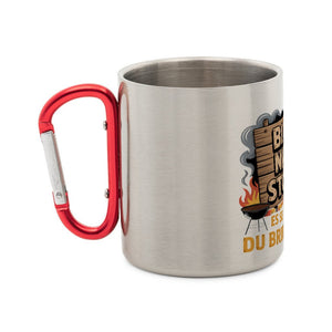 Bitte nicht stören... - Edelstahl - Tasse mit Karabiner | Mug | Meatware