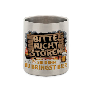 Bitte nicht stören... - Edelstahl - Tasse mit Karabiner | Mug | Meatware