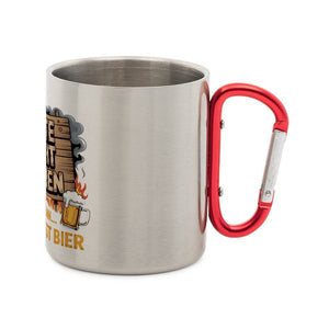 Bitte nicht stören... - Edelstahl - Tasse mit Karabiner | Mug | Meatware