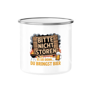 Bitte nicht stören... - Emaille Tasse | Mug | Meatware