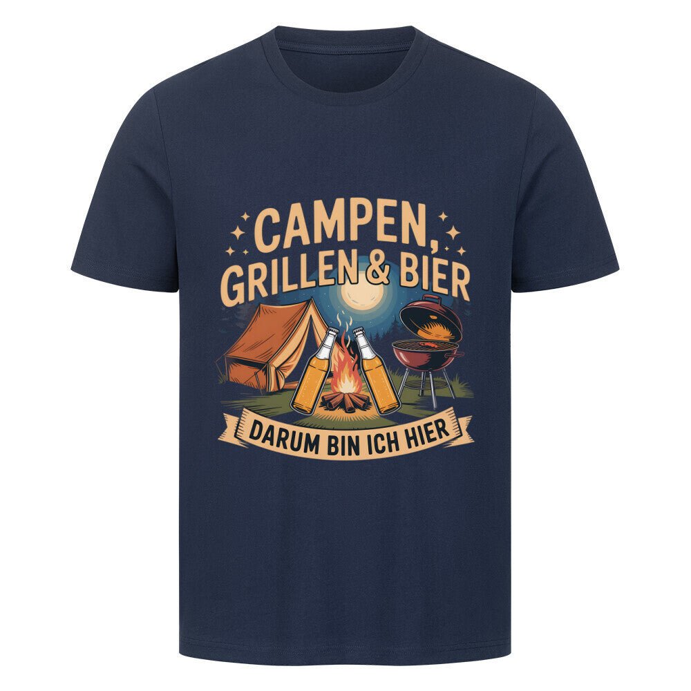 Campen, Grillen & Bier - Bierversion - HigherBlanks Premium T-Shirt | T-Shirt | Meatware