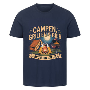 Campen, Grillen & Bier - Bierversion - HigherBlanks Premium T-Shirt | T-Shirt | Meatware