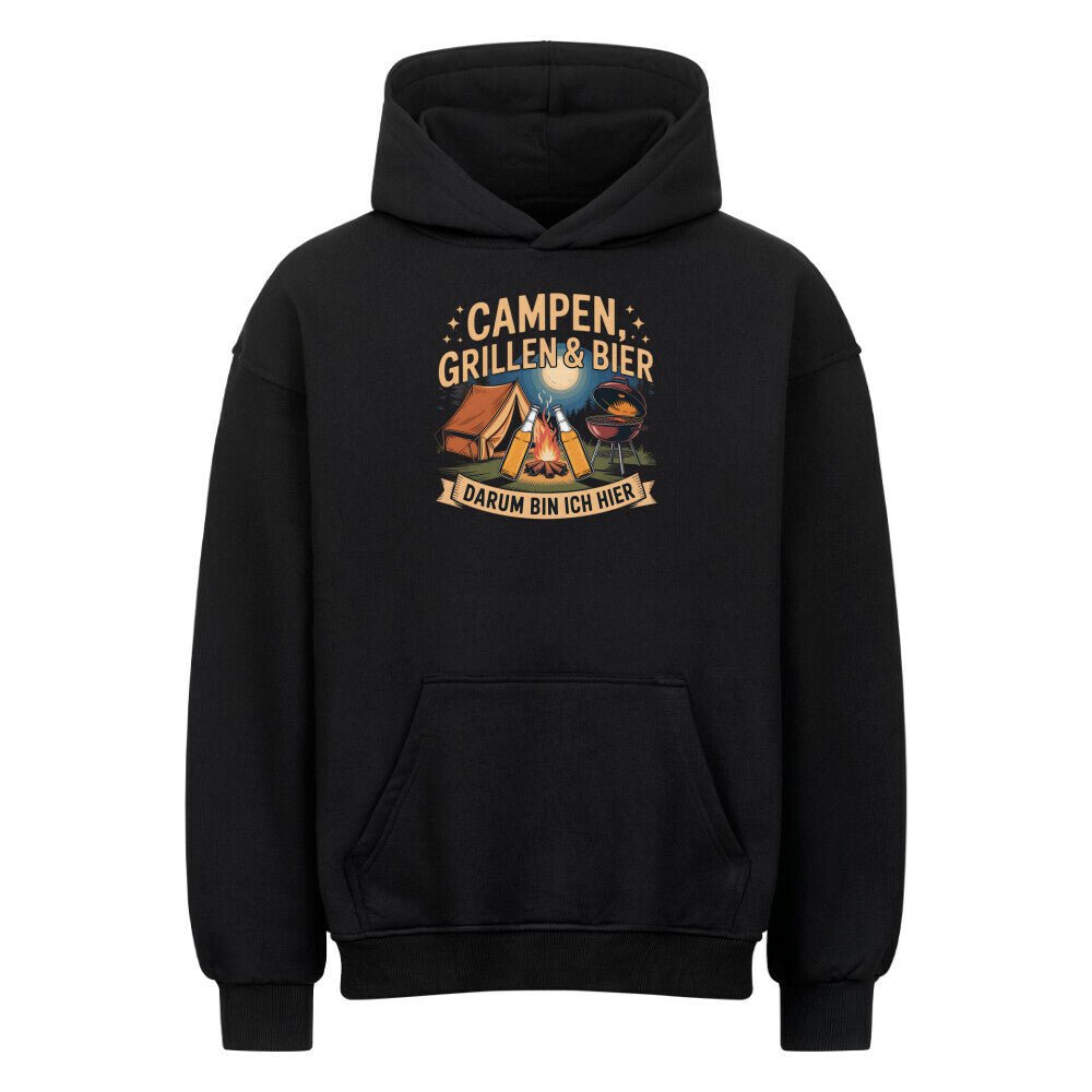 Campen, Grillen & Bier - Bierversion - VACANCY Oversized Hoodie | Hoodie | Meatware