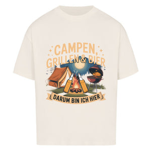 Campen, Grillen & Bier - Bierversion - VACANCY Oversized Shirt | T-Shirt | Meatware