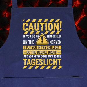 Caution Grillen - Grillschürze | Apron | Meatware