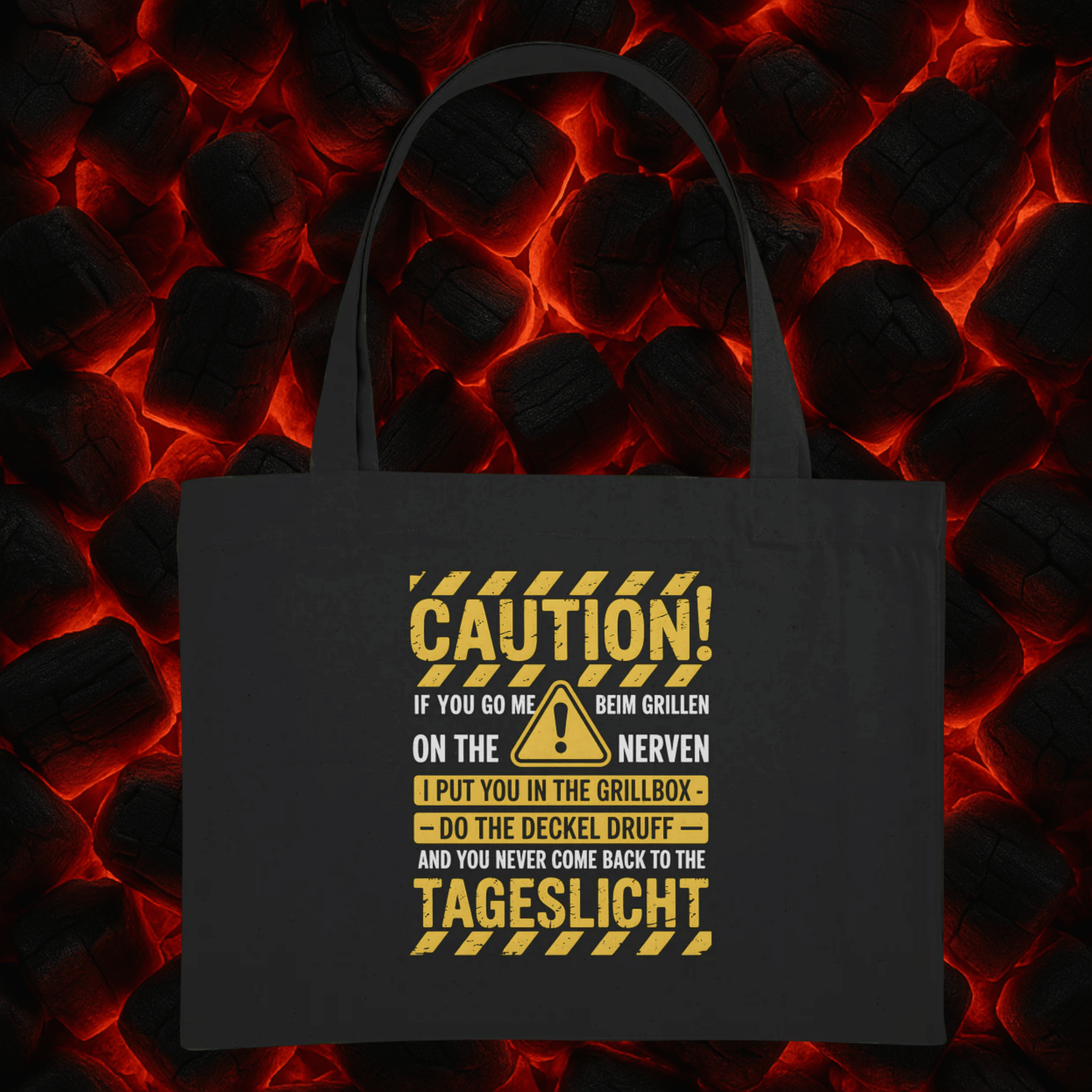 Caution Grillen - Organic Shopping - Bag - Organic Shopping - Bag | Taschen | Meatware