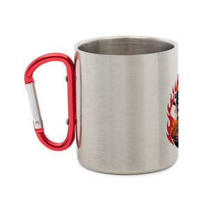Der Meister des Grills (ohne Kopf) - Edelstahl - Tasse mit Karabiner | Mug | Meatware