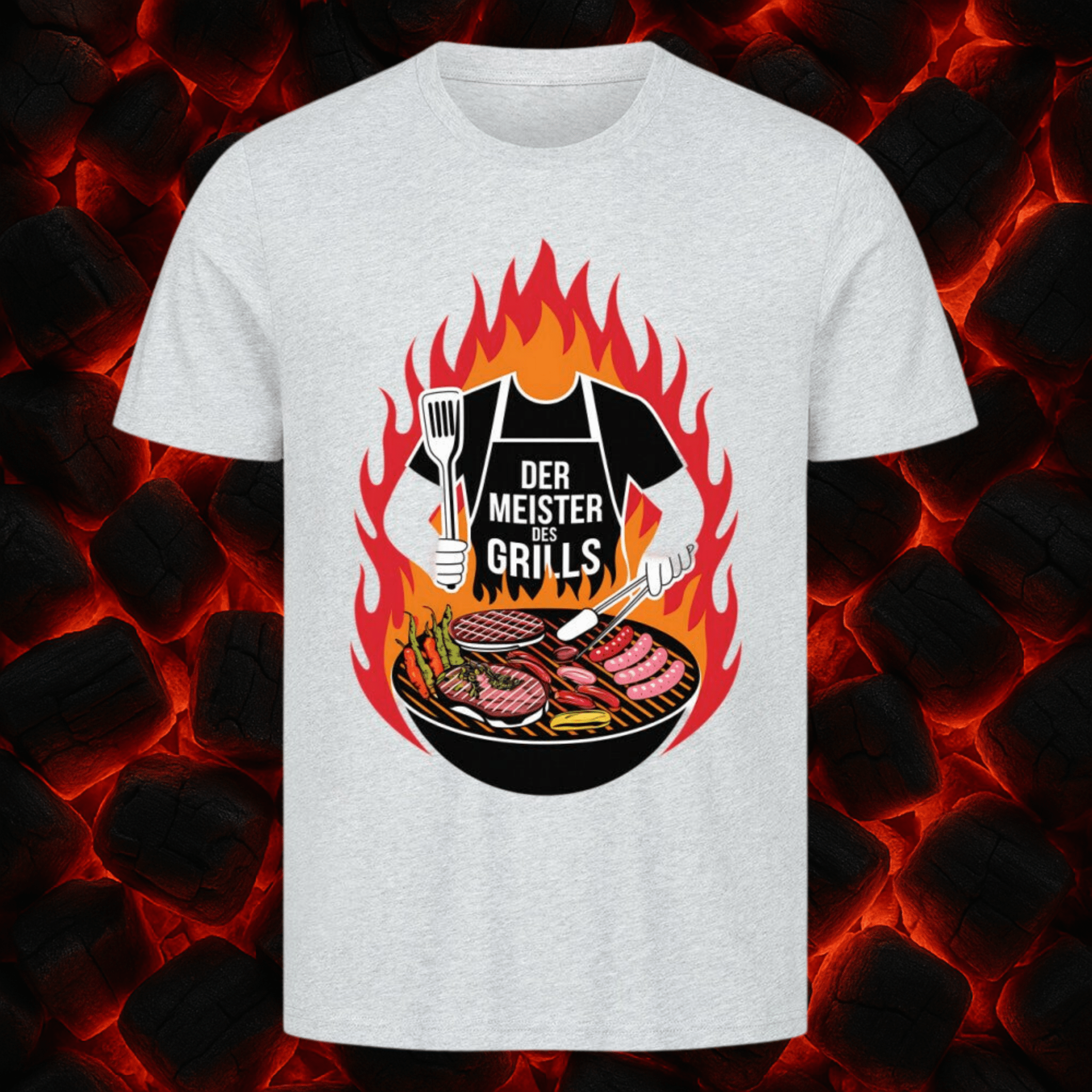 Der Meister des Grills ohne Kopf - HigherBlanks Premium T-Shirt | T-Shirt | Meatware