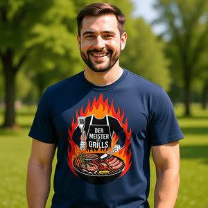 Der Meister des Grills ohne Kopf - HigherBlanks Premium T-Shirt | T-Shirt | Meatware