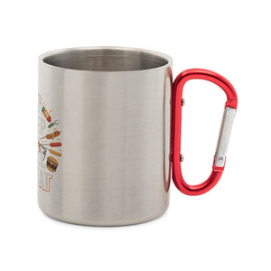 Eat Sleep Grill Repeat - Edelstahl - Tasse mit Karabiner | Mug | Meatware