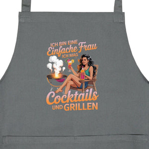 Einfache Frau - Cocktails und Grillen - Grillschürze | Apron | Meatware