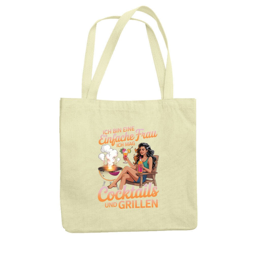Einfache Frau - Cocktails und Grillen - Jutebeutel | Bag | Meatware