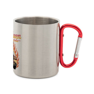 Grill Queen – Feuer unter Kontrolle - Edelstahl - Tasse mit Karabiner | Mug | Meatware
