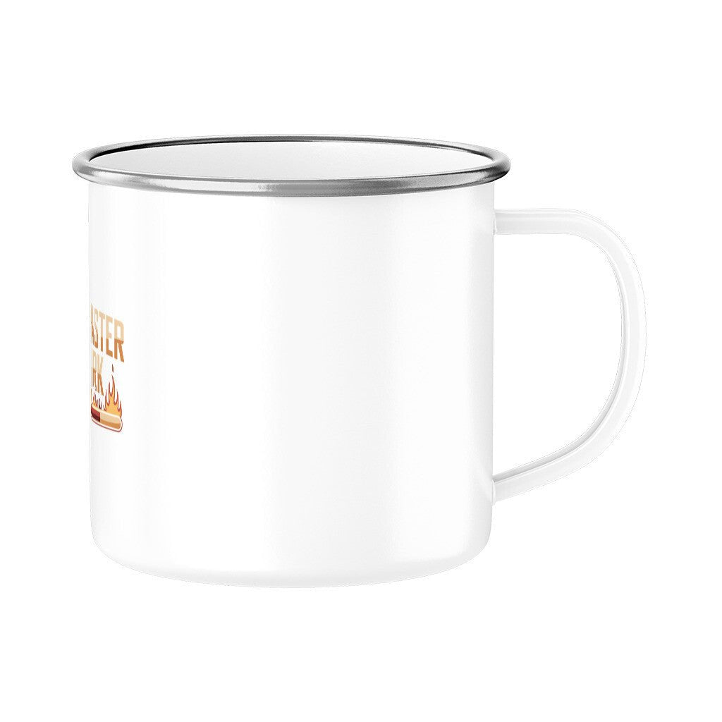 Grillmaster @Work - Edelstahl - Tasse mit Karabiner - Emaille Tasse | Mug | Meatware