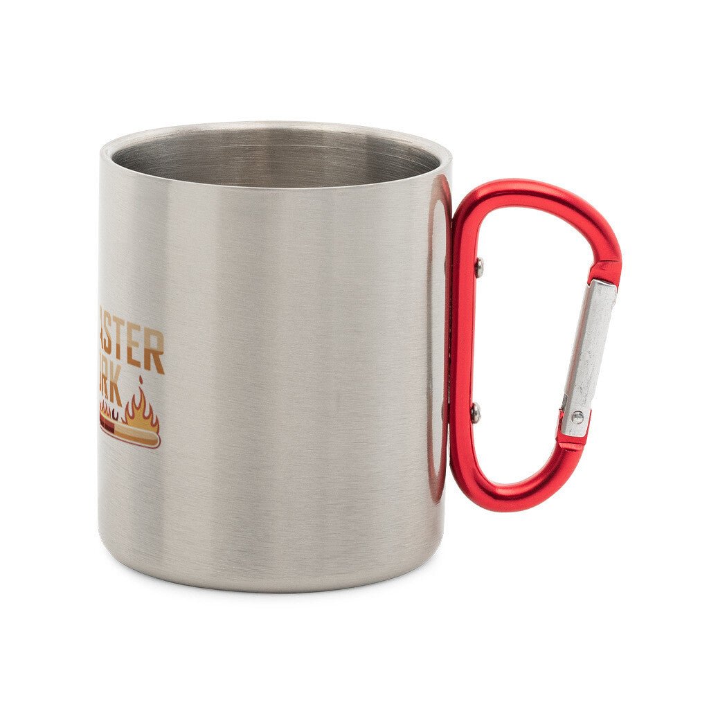 Grillmaster @ work - Edelstahl - Tasse mit Karabiner | Mug | Meatware