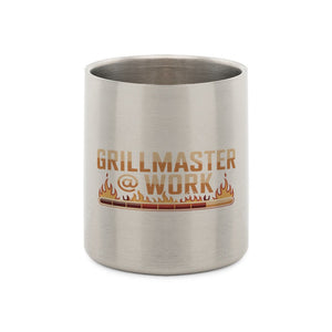 Grillmaster @ work - Edelstahl - Tasse mit Karabiner | Mug | Meatware