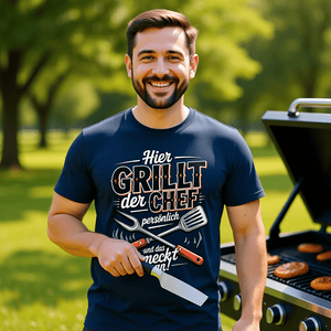 Hier grillt der Chef persönlich - HigherBlanks Premium T-Shirt | T-Shirt | Meatware