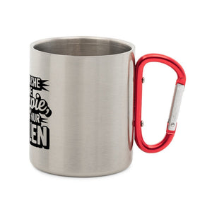 Ich brauche keine Therapie, ich muss nur Grillen - Edelstahl - Tasse mit Karabiner | Mug | Meatware