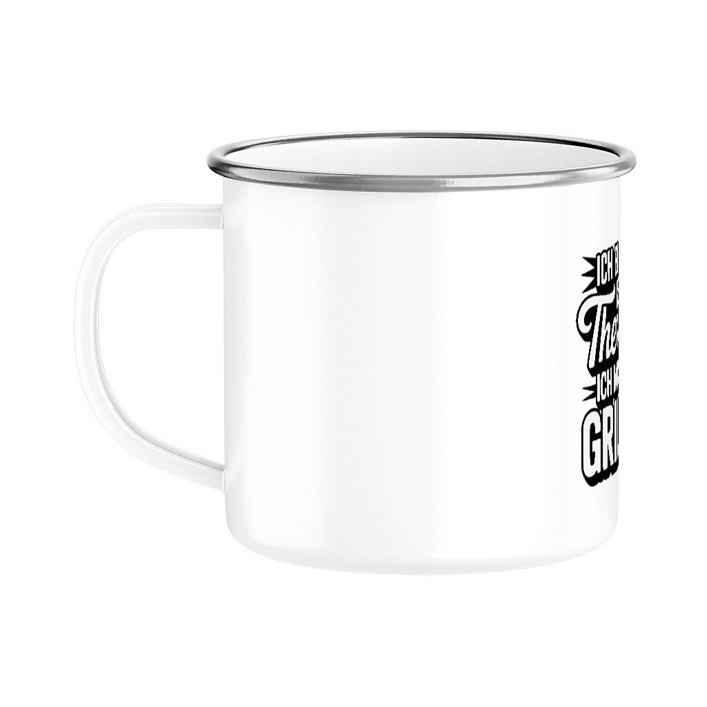 Ich brauche keine Therapie, ich muss nur Grillen - Emaille Tasse | Mug | Meatware