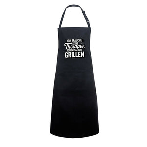 Ich brauche keine Therapie, ich muss nur Grillen - Grillschürze | Apron | Meatware