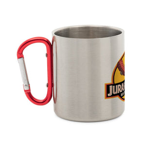 Jurassic Pork – Meat Finds a Way - Edelstahl - Tasse mit Karabiner | Mug | Meatware