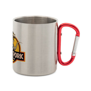 Jurassic Pork – Meat Finds a Way - Edelstahl - Tasse mit Karabiner | Mug | Meatware