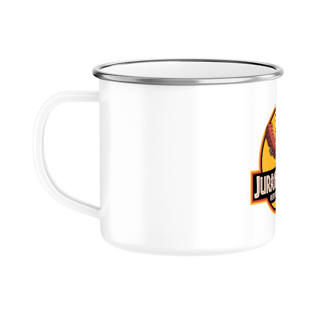 Jurassic Pork – Meat Finds a Way - Emaille Tasse | Mug | Meatware
