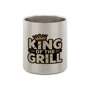 King of the Grill - Edelstahl - Tasse mit Karabiner | Mug | Meatware