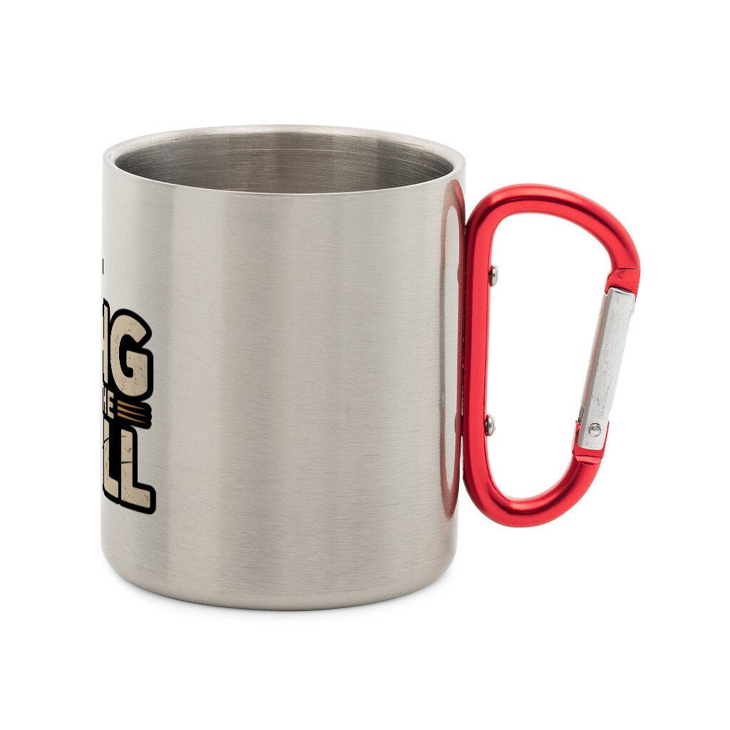 King of the Grill - Edelstahl - Tasse mit Karabiner | Mug | Meatware